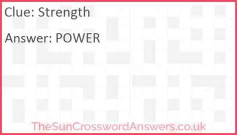 strength crossword clue